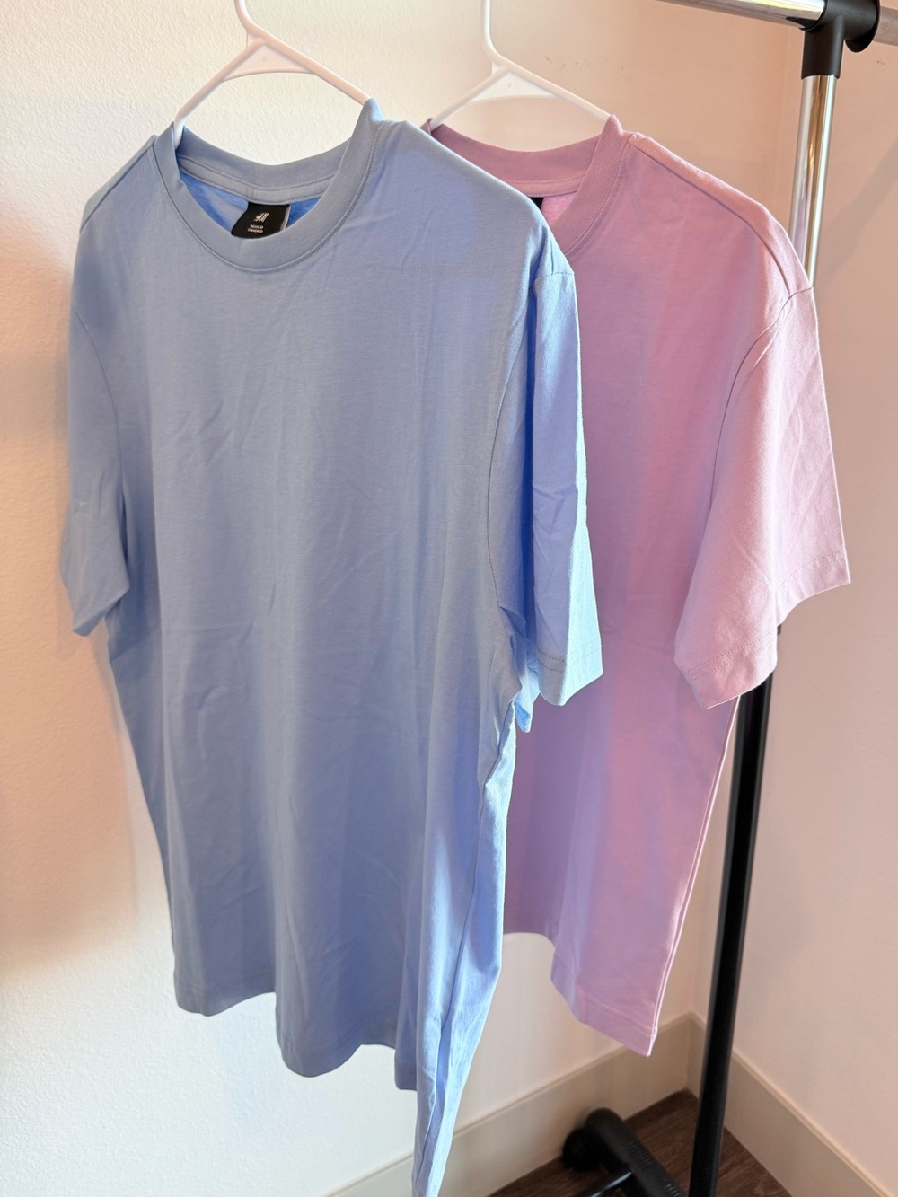 TWO H&M Light Blue & Lavender Short Sleeve Crewneck T-Shirts